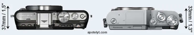 Compare E-PL3 versus GX800 top