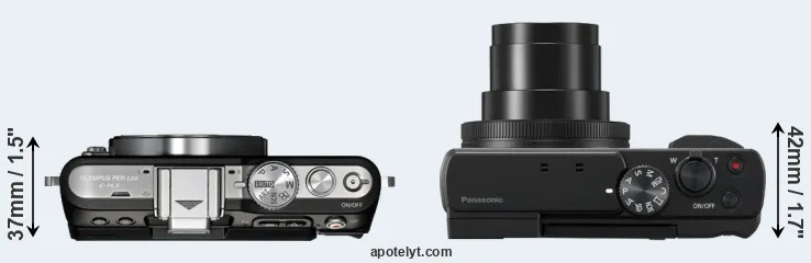 Compare E-PL3 versus TZ95 top