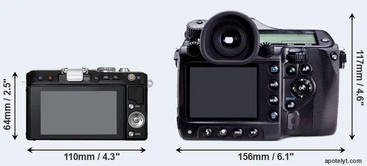 Comparison E-PL3 or 645D rear