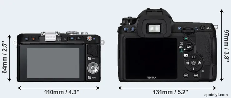 Comparison E-PL3 or K-5 rear