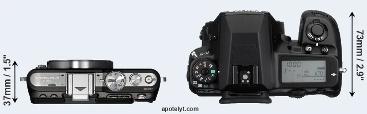 Compare E-PL3 versus K-5 top