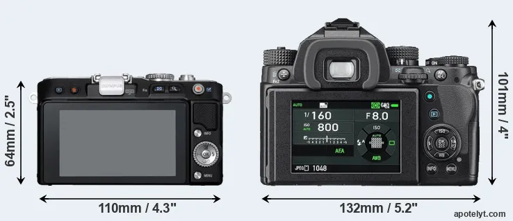 Comparison E-PL3 or KP rear