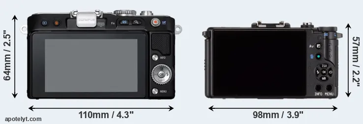 Comparison E-PL3 or Pentax Q rear