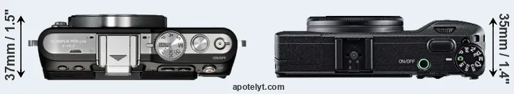 Compare E-PL3 versus GR top