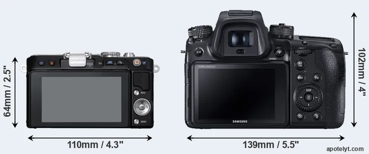 Comparison E-PL3 or NX1 rear