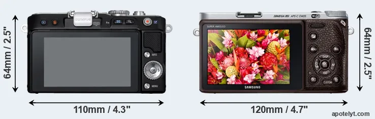 Comparison E-PL3 or NX500 rear