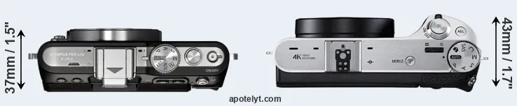 Compare E-PL3 versus NX500 top