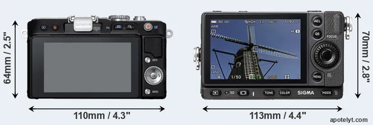 Comparison E-PL3 or fp rear