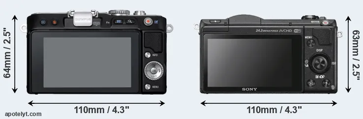 Comparison E-PL3 or A5100 rear