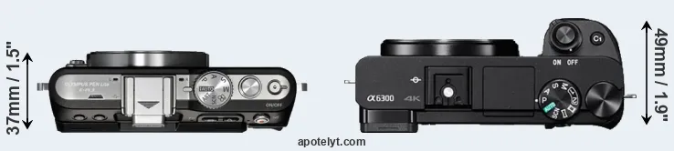 Compare E-PL3 versus A6300 top