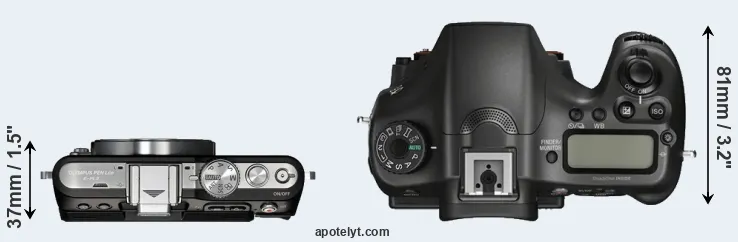 Compare E-PL3 versus A68 top