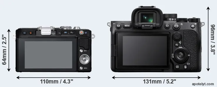 Comparison E-PL3 or A7 IV rear