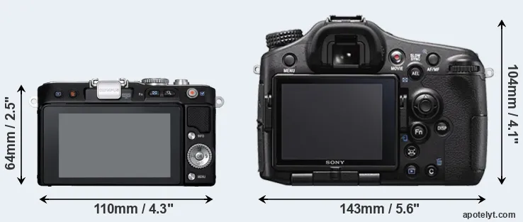 Comparison E-PL3 or A77 II rear