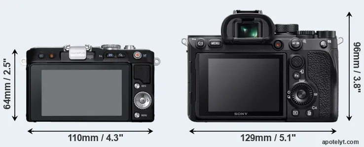 Comparison E-PL3 or A7R IV rear