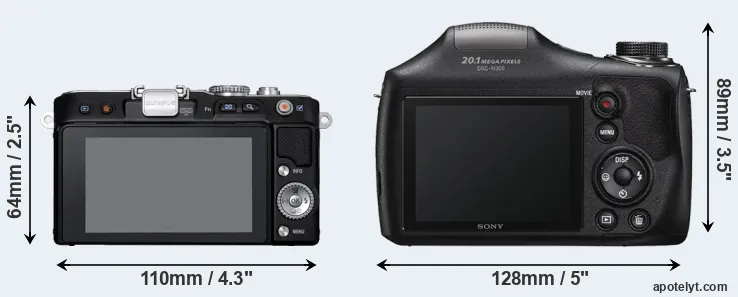 Comparison E-PL3 or H300 rear