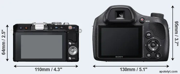 Comparison E-PL3 or H400 rear