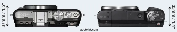 Compare E-PL3 versus NEX-3N top