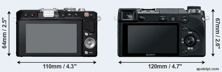 Comparison E-PL3 or NEX-6 rear