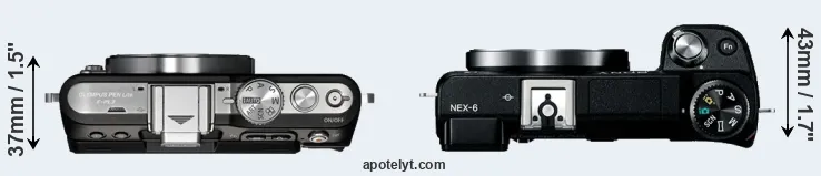 Compare E-PL3 versus NEX-6 top