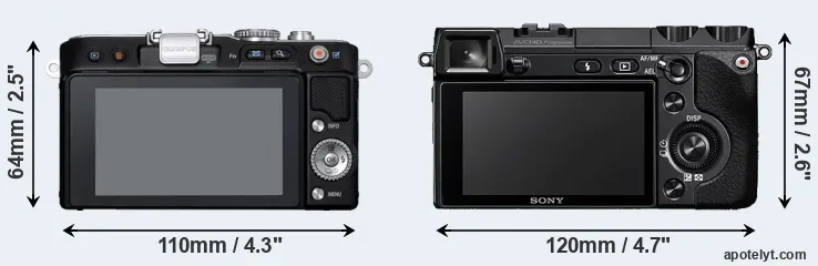 Comparison E-PL3 or NEX-7 rear