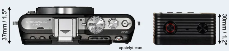 Compare E-PL3 versus RX0 top