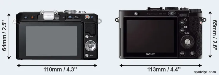 Comparison E-PL3 or RX1 rear