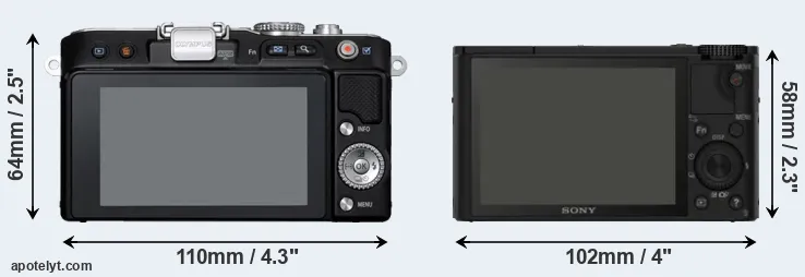 Comparison E-PL3 or RX100 rear