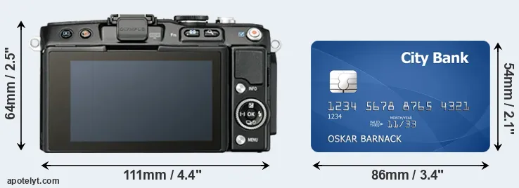E-PL5 and credit card rear side