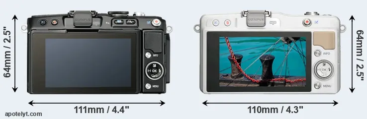 Comparison E-PL5 or E-PM2 rear