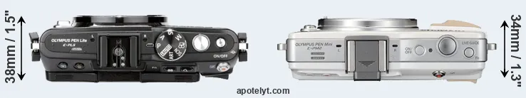 Compare E-PL5 versus E-PM2 top