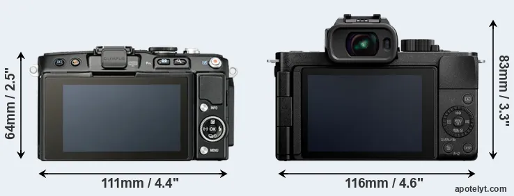Comparison E-PL5 or G100 rear
