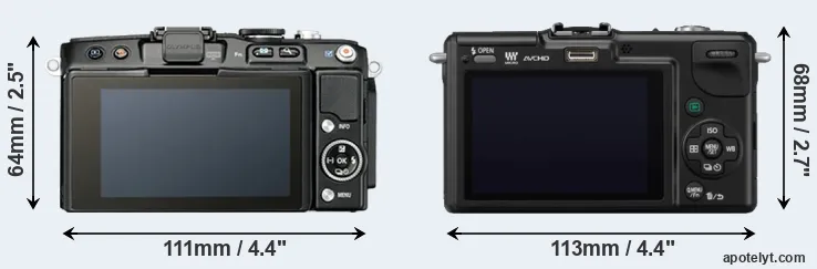 Comparison E-PL5 or GF2 rear
