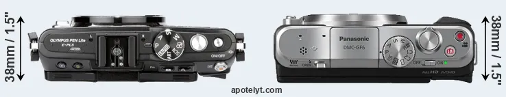 Compare E-PL5 versus GF6 top