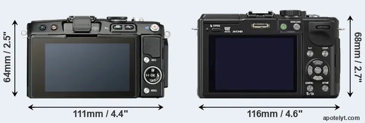 Comparison E-PL5 or GX1 rear