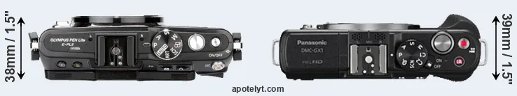 Compare E-PL5 versus GX1 top