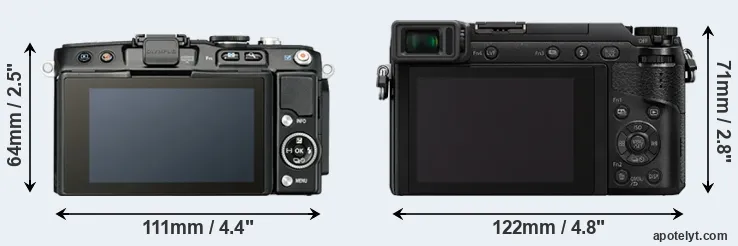 Comparison E-PL5 or GX80 rear