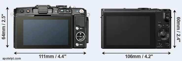 Comparison E-PL5 or LX10 rear