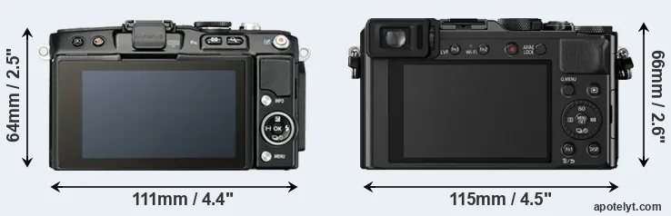 Comparison E-PL5 or LX100 rear