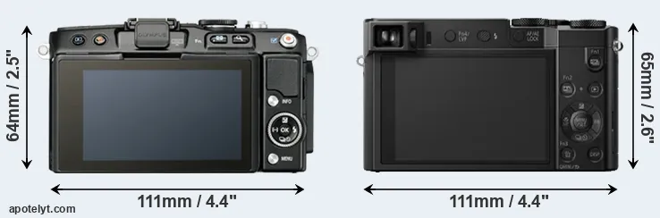 Comparison E-PL5 or TZ100 rear