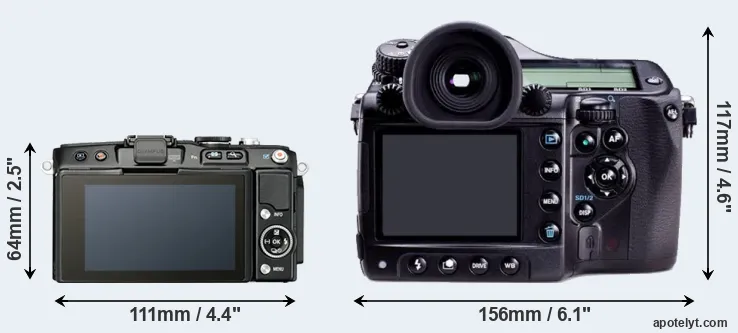 Comparison E-PL5 or 645D rear