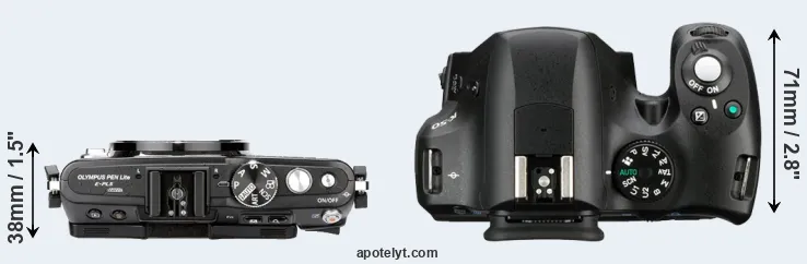 Compare E-PL5 versus K-50 top