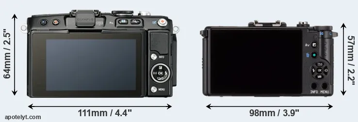 Comparison E-PL5 or Pentax Q rear