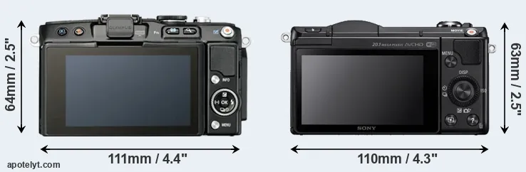 Comparison E-PL5 or A5000 rear