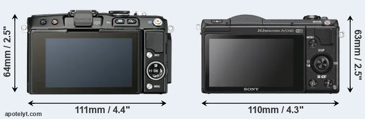 Comparison E-PL5 or A5100 rear