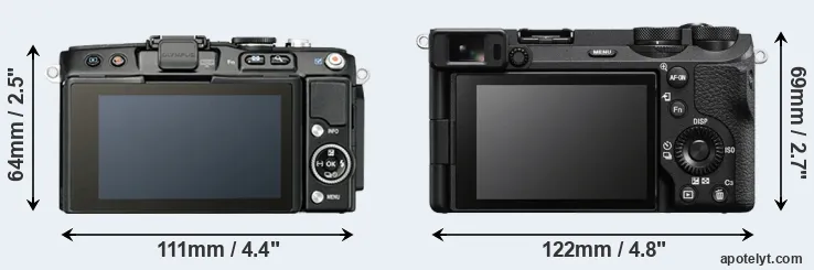 Comparison E-PL5 or A6700 rear