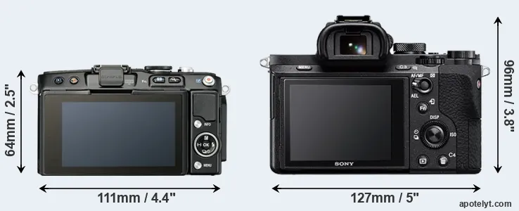 Comparison E-PL5 or A7 II rear