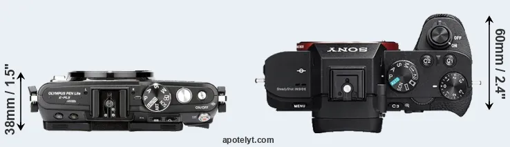 Compare E-PL5 versus A7 II top