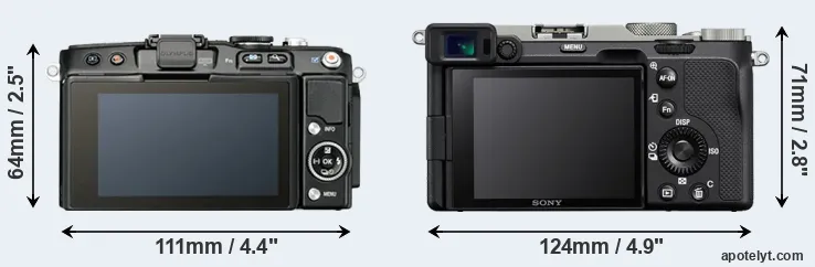Comparison E-PL5 or A7C rear