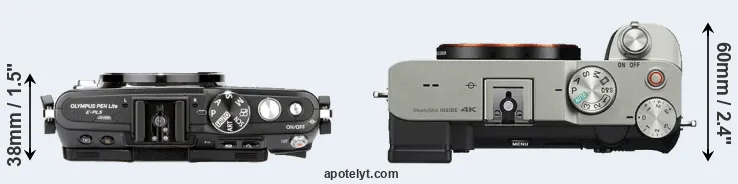 Compare E-PL5 versus A7C top