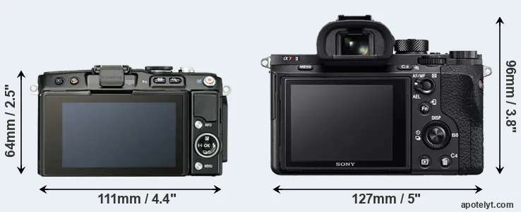 Comparison E-PL5 or A7R II rear